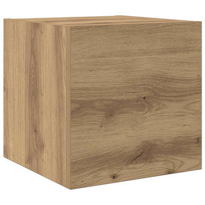Tv Eenheden Wandgemonteerd 4 Pcs Artisan Eiken Bewerkt Hout 100 cm
