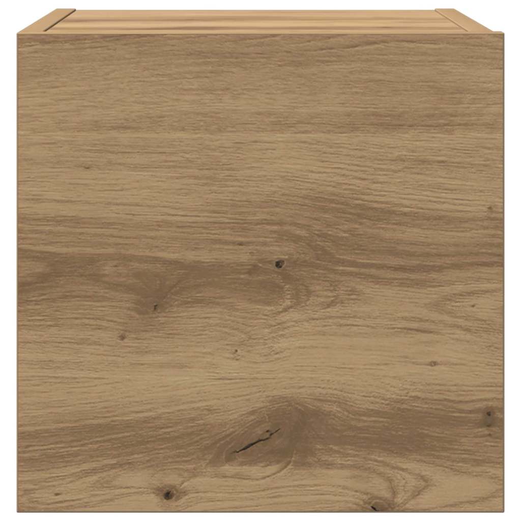 Tv Eenheden Wandgemonteerd 4 Pcs Artisan Eiken Bewerkt Hout 100 cm