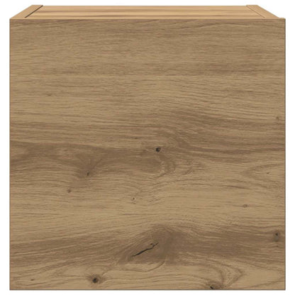 Tv Eenheden Wandgemonteerd 4 Pcs Artisan Eiken Bewerkt Hout 100 cm