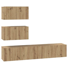Tv-meubelset 4 pcs artisanaal eikenkleurig 80 x 30 x 30 cm
