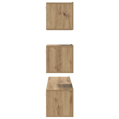Tv-meubelset 4 pcs artisanaal eikenkleurig 80 x 30 x 30 cm
