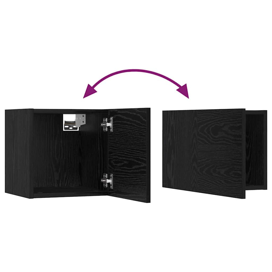 Tv-Meubelset Wandgemonteerd 7 Pcs Bewerkt Hout 180 cm