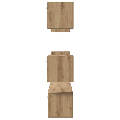 Tv-Meubelset Wandgemonteerd 7 Pcs Artisan Eiken Bewerkt Hout 180 cm