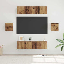 Tv-meubelset 6 pcs Oud hout Medium 30.5 x 30 x 30 cm