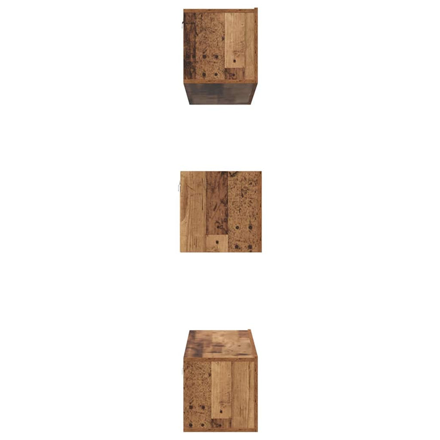 Tv-meubelset 6 pcs Oud hout Medium 30.5 x 30 x 30 cm