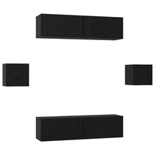 Tv-Meubelset Wandgemonteerd 6 Pcs Bewerkt Hout 120 cm