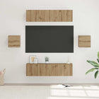 Tv-meubelset wandgemonteerd 120 cm artisan eiken
