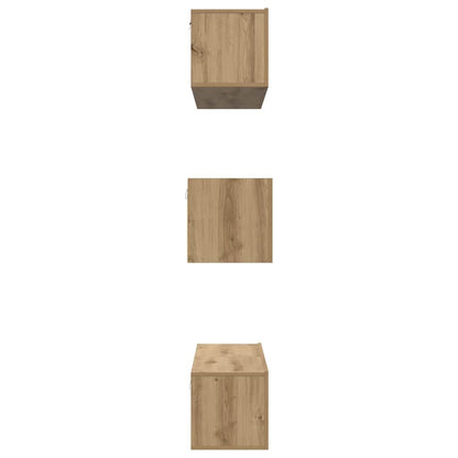 Tv-Meubelset Wandgemonteerd 6 Pcs Artisan Eiken Bewerkt Hout 120 cm