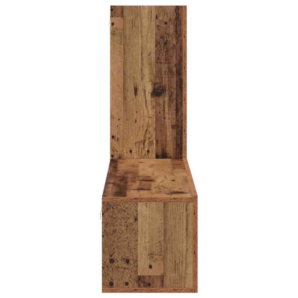 Tv-meubelset met plank Wandgemonteerd met opslag met de deur 3 pcs Oud hout 150.5 x 30 x 90 cm