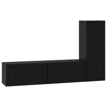 Tv-kastenset 3 pcs Zwart eiken Small 30.5 x 30 x 90 cm