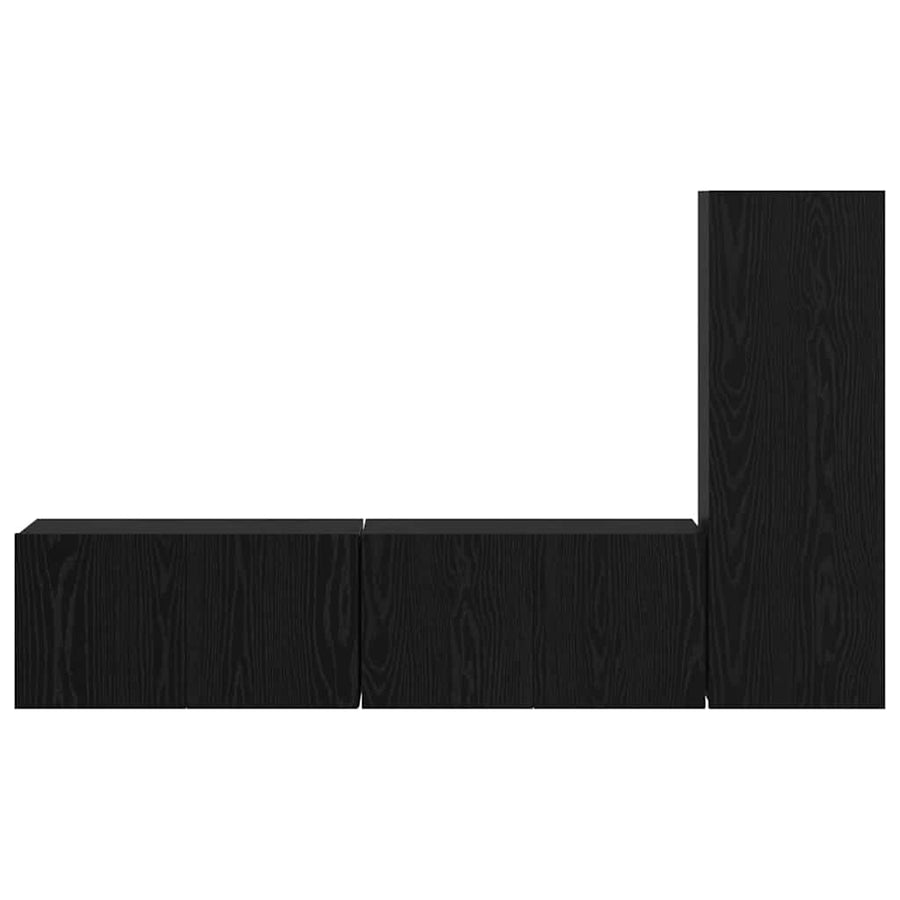 Tv-kastenset 3 pcs Zwart eiken Small 30.5 x 30 x 90 cm
