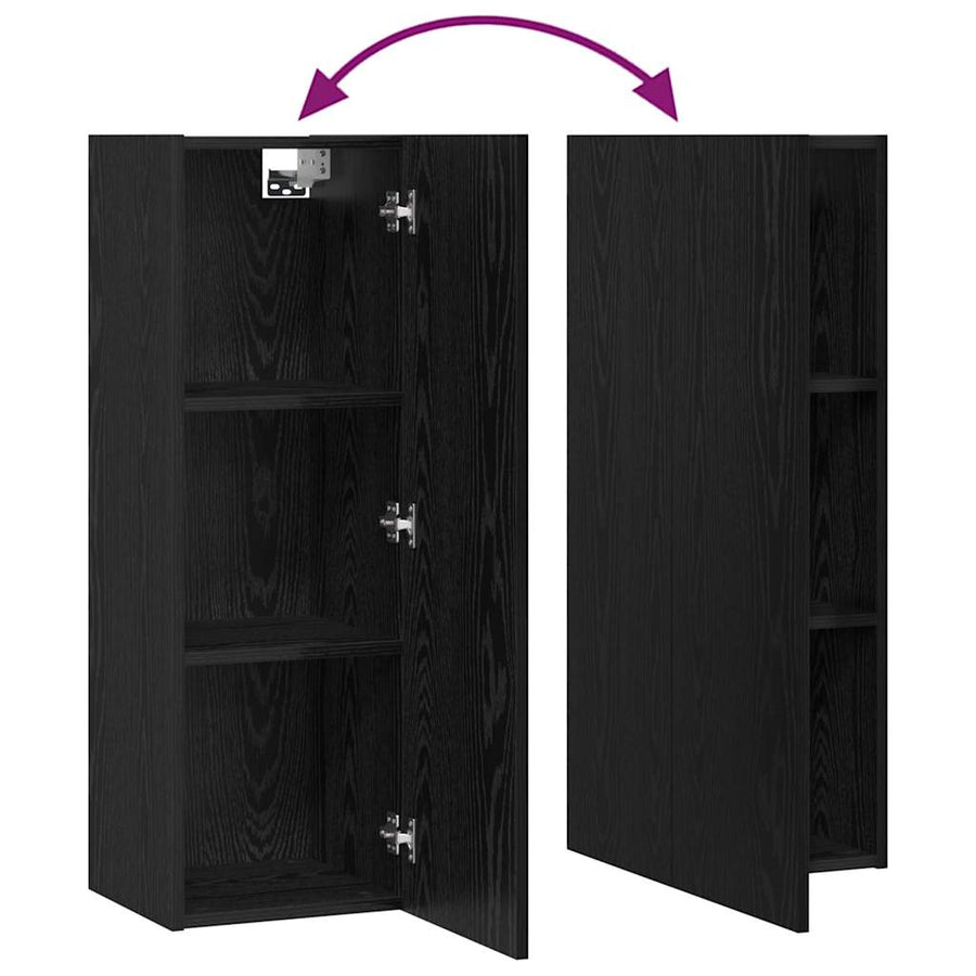 Tv-kastenset 3 pcs Zwart eiken Small 30.5 x 30 x 90 cm