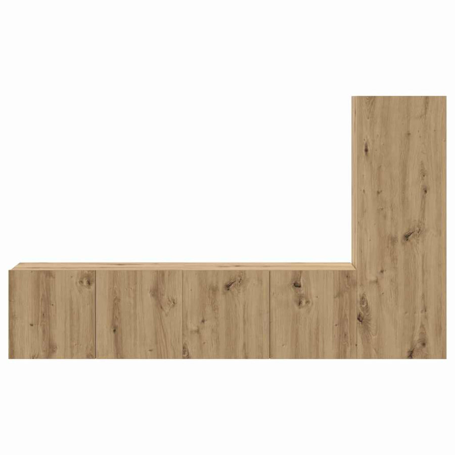 Tv-meubelset 3 pcs artisanaal eikenkleurig 150.5 x 30 x 90 cm