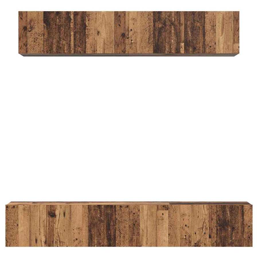 TV-kast set 5 pcs Oud hout Standaard Medium Bewerkt hout