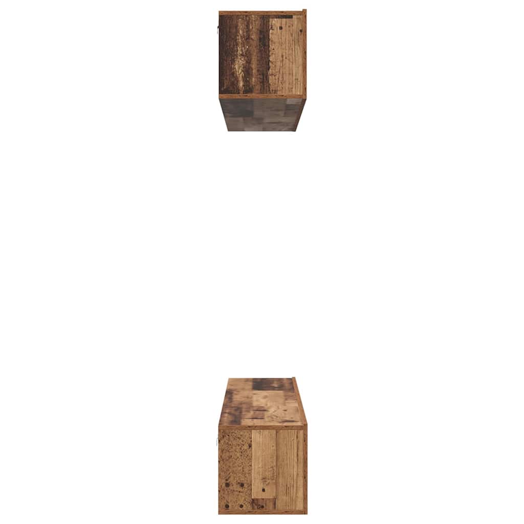 TV-kast set 5 pcs Oud hout Standaard Medium Bewerkt hout