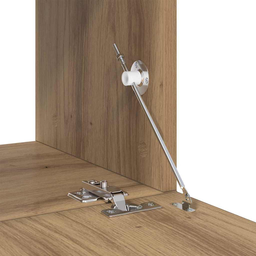 TV-kast set met plank Wandgemonteerd met opslag met de deur 5 pcs artisanaal eikenkleurig