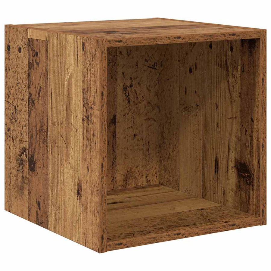 TV-kast set met plank met opslag 3 pcs Oud hout Bewerkt hout