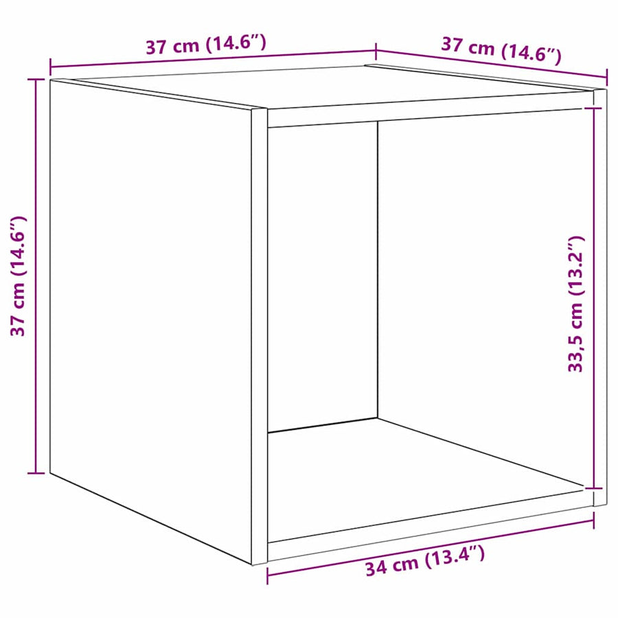 TV-kast set 3 pcs artisanaal eikenkleurig Bewerkt hout