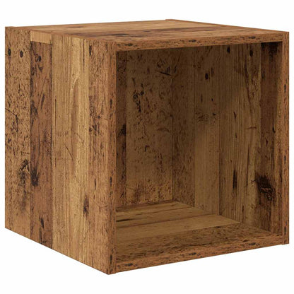 Tv-meubelset Wandgemonteerd 4 pcs Oud Hout Bewerkt hout