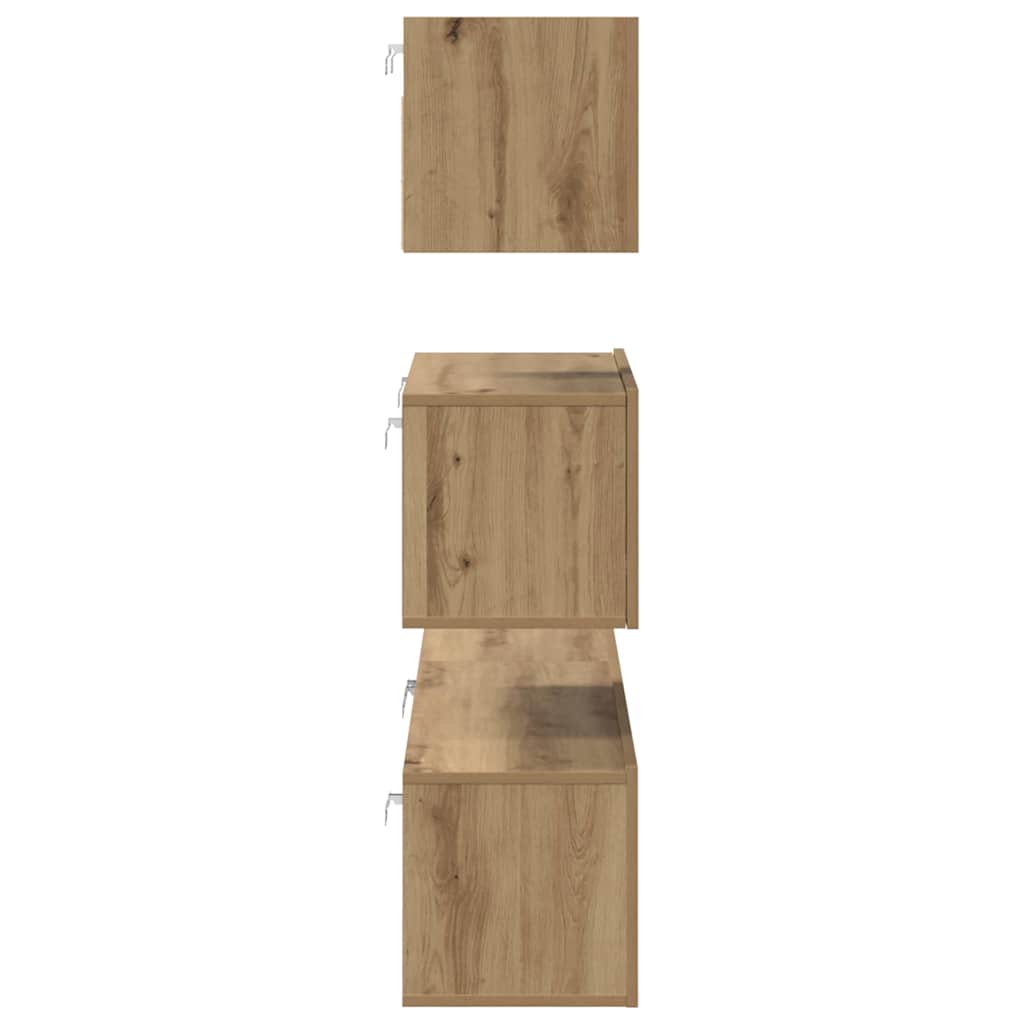 Tv-meubelset 4 pcs artisanaal eikenkleurig 80 x 30 x 30 cm