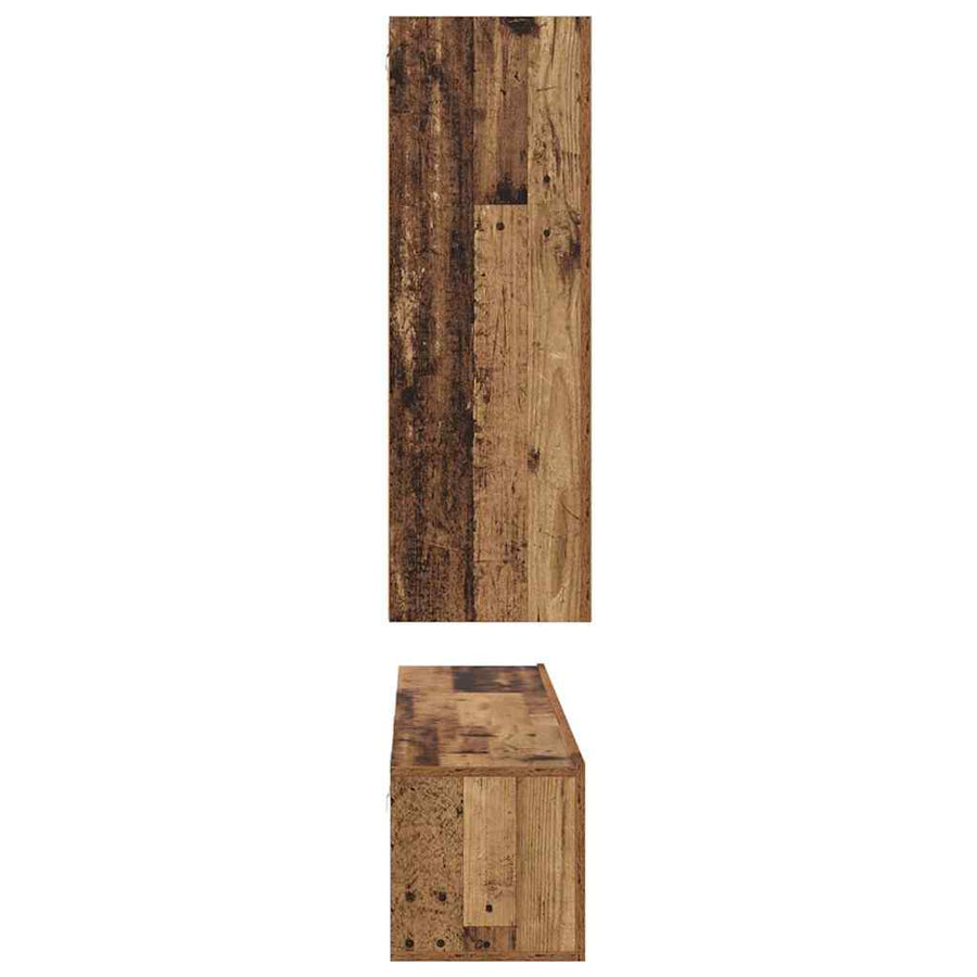 Tv-meubelset 4 pcs Oud hout 30.5 x 30 x 90 cm Bewerkt hout