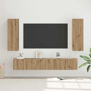 TV Cabinet Set Wall-mounted 5 pcs Artisan Oak Engineered wood