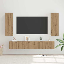 Tv-meubelset 4 pcs artisanaal eikenkleurig 30.5 x 30 x 90 cm