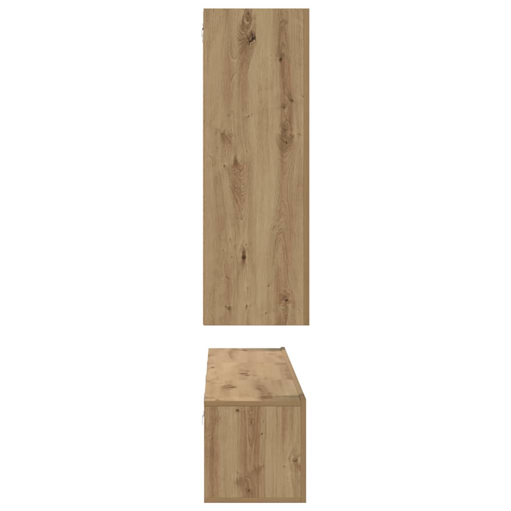 Tv-meubelset 4 pcs artisanaal eikenkleurig 30.5 x 30 x 90 cm