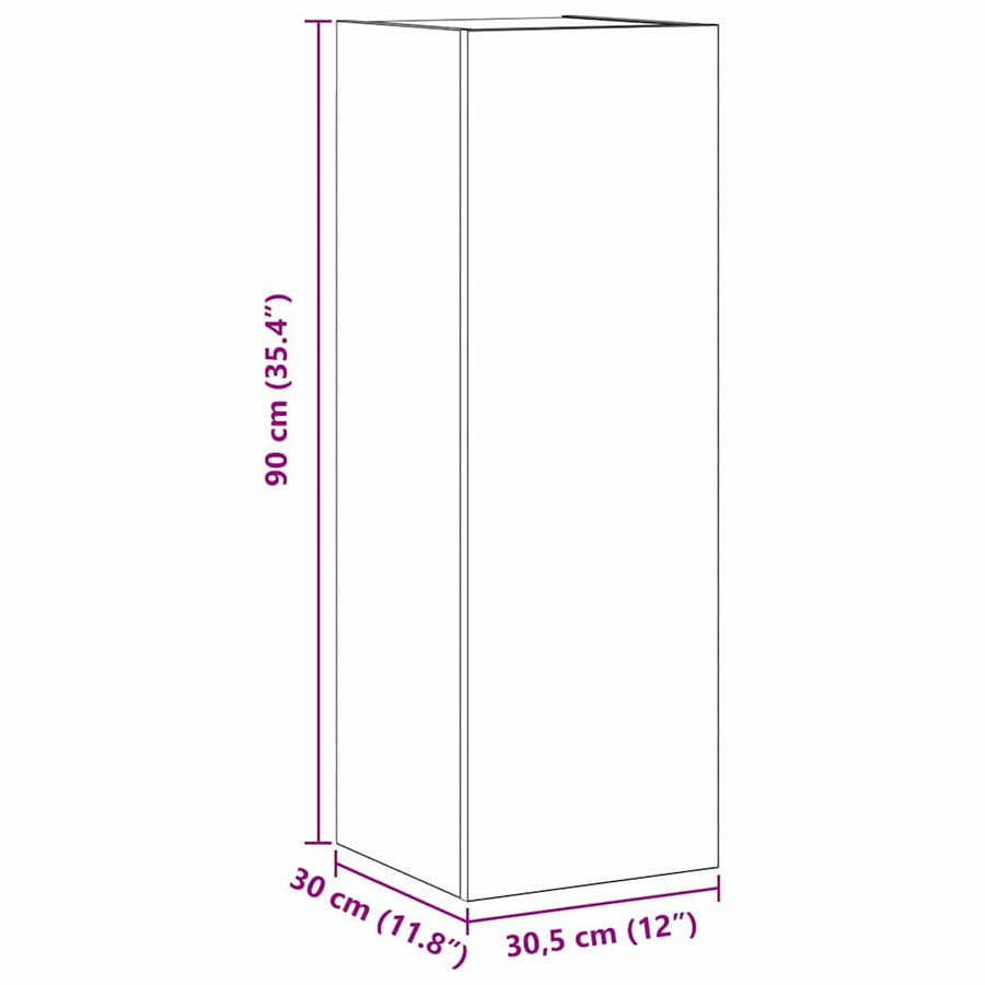 Tv-meubelset 4 pcs artisanaal eikenkleurig 30.5 x 30 x 90 cm