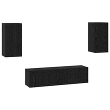 Tv-meubelset met plank Anders 4 pcs Zwart eiken Medium 60 x 30 x 30 cm