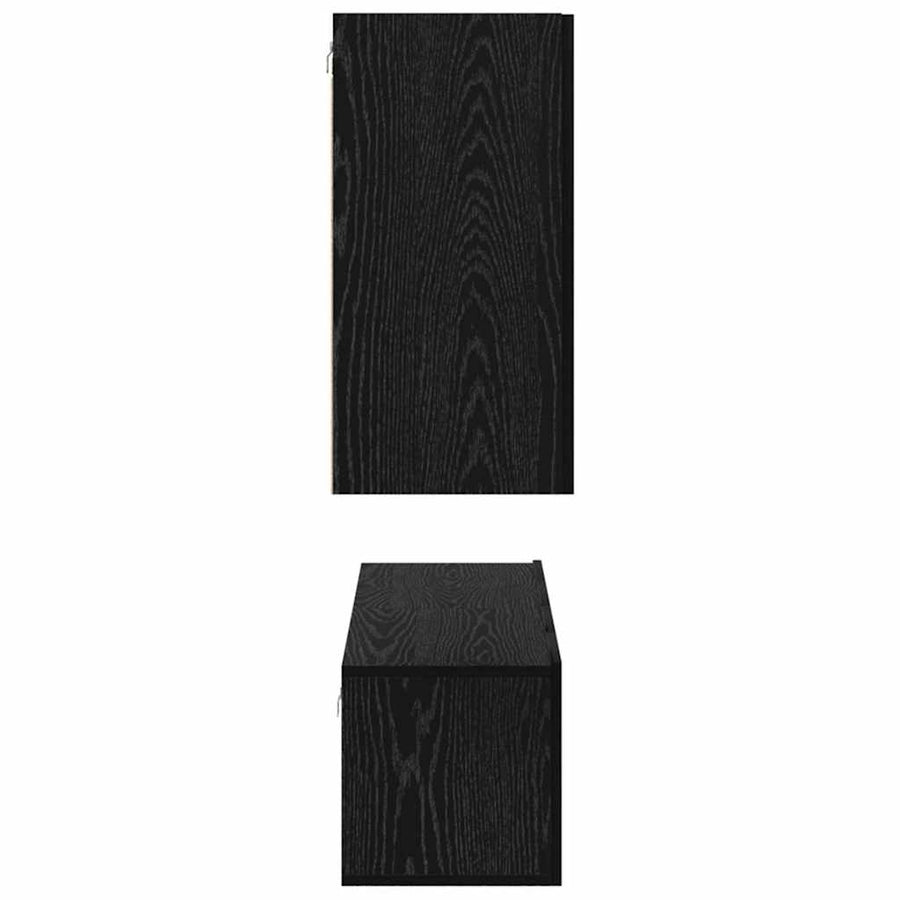 Tv-meubelset met plank Anders 4 pcs Zwart eiken Medium 60 x 30 x 30 cm