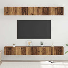 Tv-meubelset 6 stuks bewerkt hout bruin