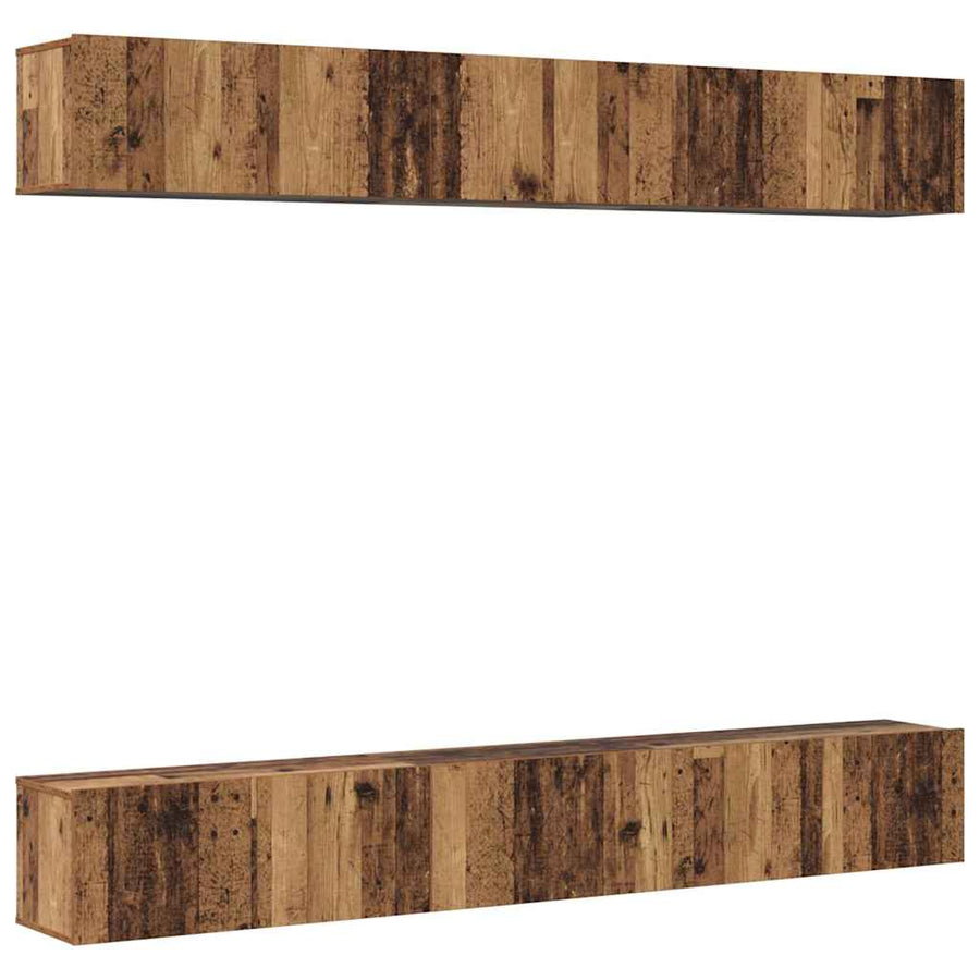 Tv-meubelset 6 pcs Oud hout 60 x 30 x 35 cm Bewerkt hout