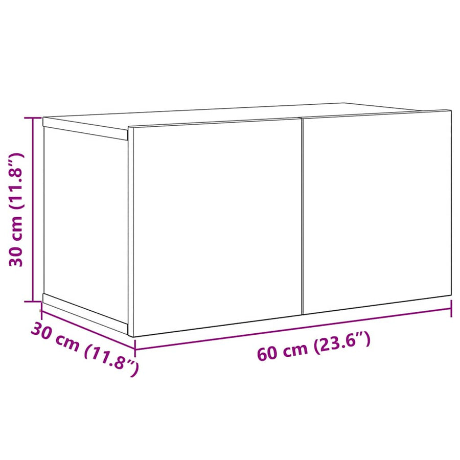 Tv-meubelset 6 pcs Oud hout 60 x 30 x 35 cm Bewerkt hout