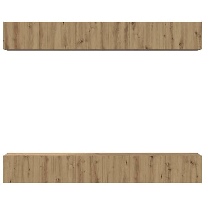 Tv-meubelset 6 pcs artisanaal eikenkleurig 60 x 30 x 35 cm