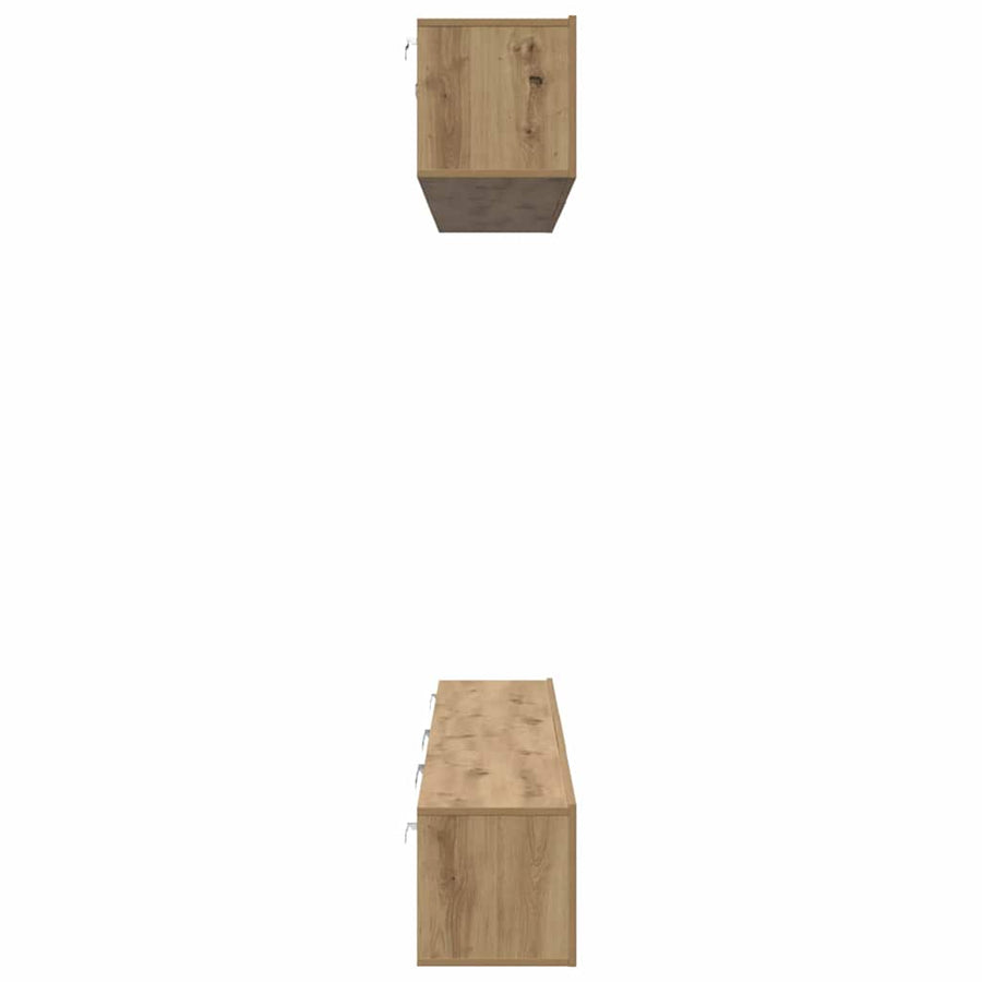 Tv-meubelset 6 pcs artisanaal eikenkleurig 60 x 30 x 35 cm