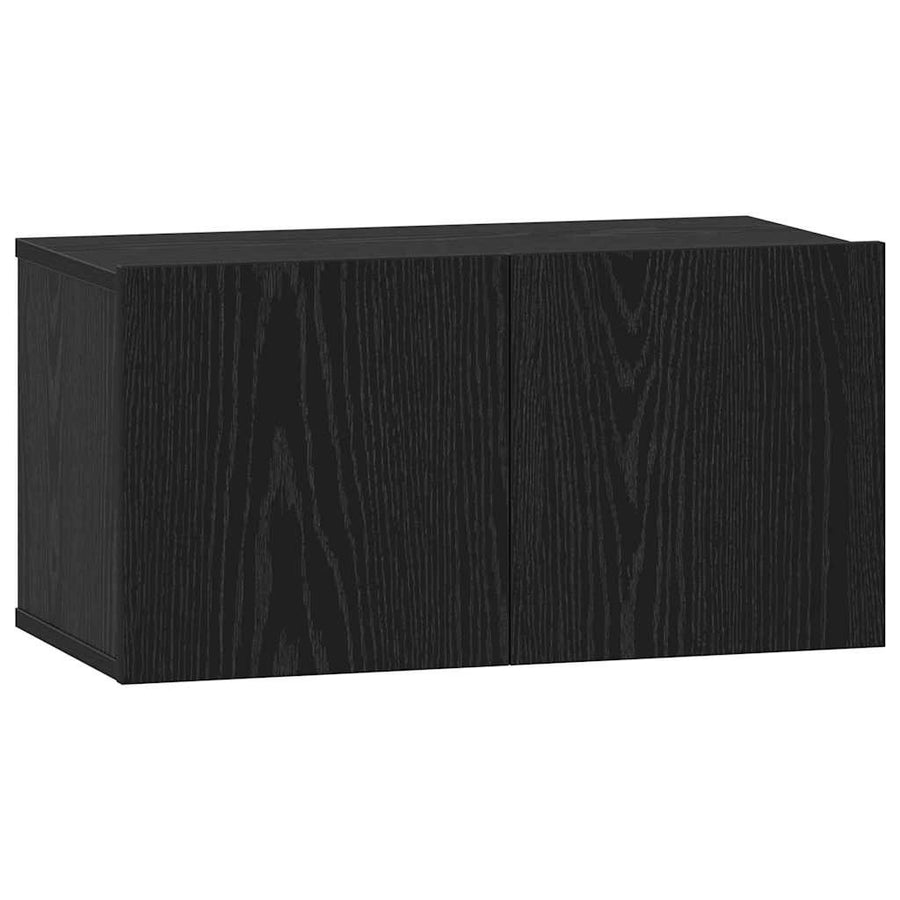 Tv-meubelset 7 pcs Zwart eiken 60 x 30 x 30 cm Bewerkt hout