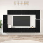 TV Cabinet Set Wall-Mounted 9 pcs Engineered Wood 9