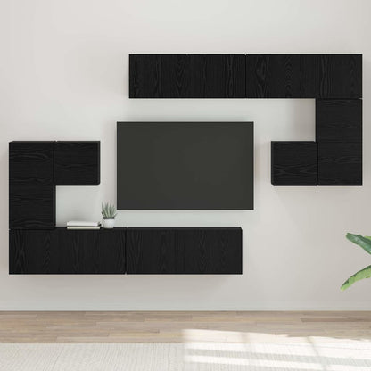 Tv Eenheden Wandgemonteerd 4 Pcs Bewerkt Hout 80 cm