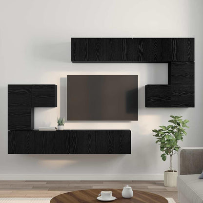 Tv Eenheden Wandgemonteerd 4 Pcs Bewerkt Hout 80 cm