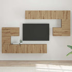 Tv meubel wandmontage 4 delen artisan eiken 80 cm