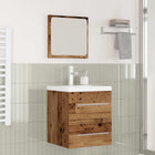 Badkamermeubelset 2 stuks oud hout 41x38.5x48 cm