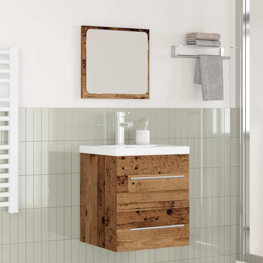 Badkamermeubelset 2 pcs Oud hout 41 x 38.5 x 48 cm Bewerkt hout