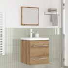 Badkamermeubelset zwart eiken 41x38.5x48 cm