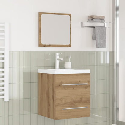 Badkamermeubelset met lade 2 pcs Zwart eiken 41 x 38.5 x 48 cm