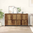 Dressoir 70x41x75 cm bewerkt hout set van 2