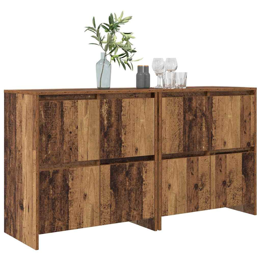 Dressoir 2 pcs Oud hout 70 x 41 x 75 cm Bewerkt hout