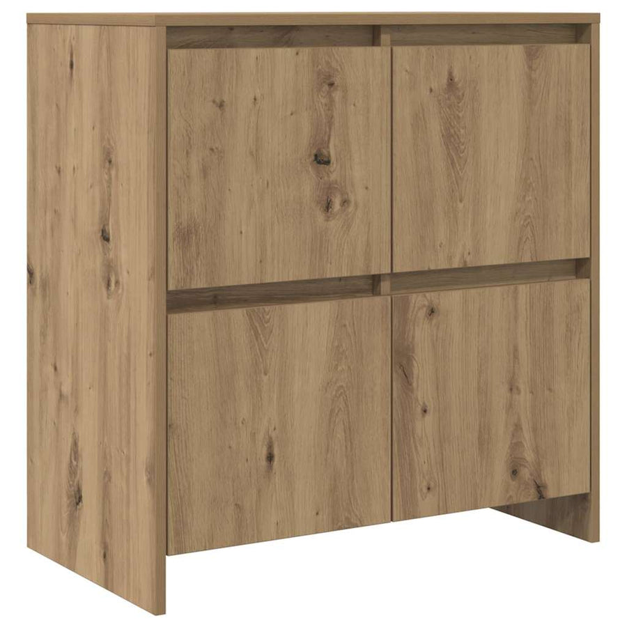 Dressoir 2 pcs artisanaal eikenkleurig 70 x 41 x 75 cm