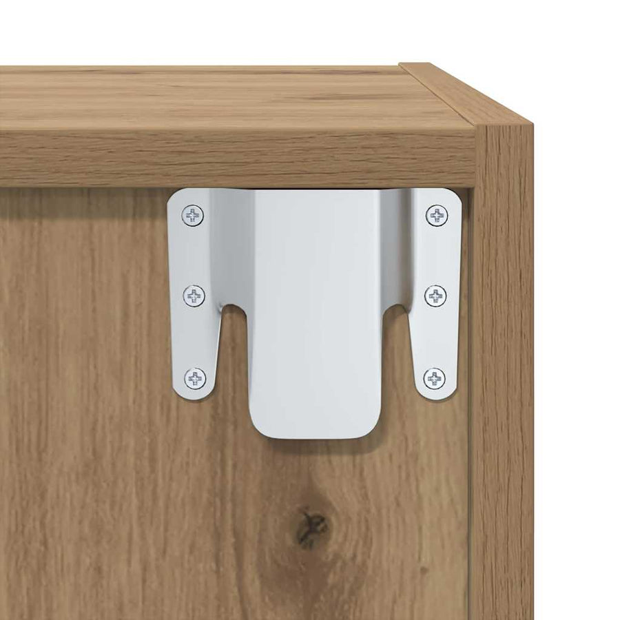 Tv-meubelset 2 pcs Bruin 37 x 37 x 142.5 cm Bewerkt hout