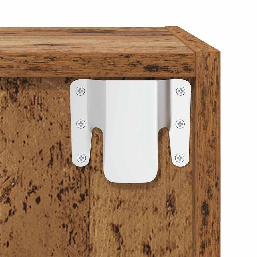 Tv-meubelset 4 pcs Bruin 37 x 37 x 142.5 cm Bewerkt hout